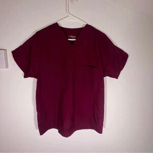 All Heart Unisex V-Neck Scrub Top size Small